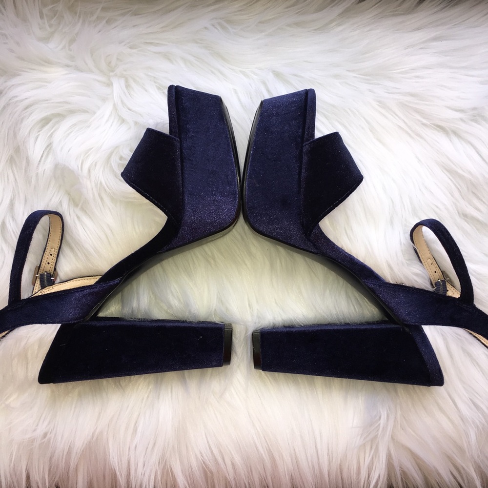 1 PAIR LEFT! Nine West velvet platform heel - Picture 5 of 7